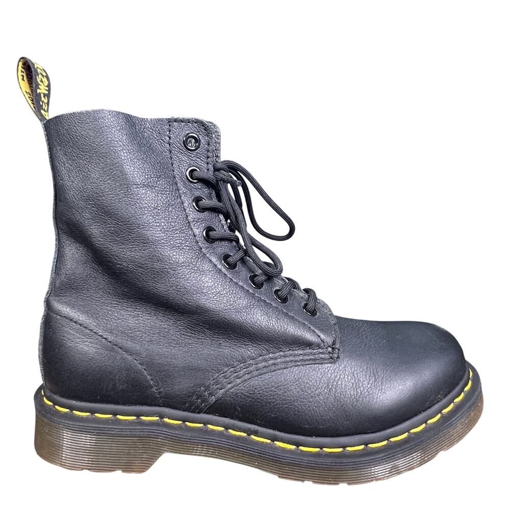 Dr. Martens Women’s Pascal 8-Eye Black Leather Combat Boots Size 8